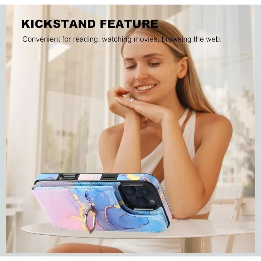 HAOPINSH for iPhone 16 Pro Max Wallet Case with‎ Card Holder, MSRP $26.99